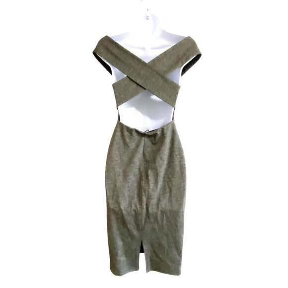 Aritzia Talula Varndell Gray Dress,size XS, Criss Cross Back - Picture 2 of 10